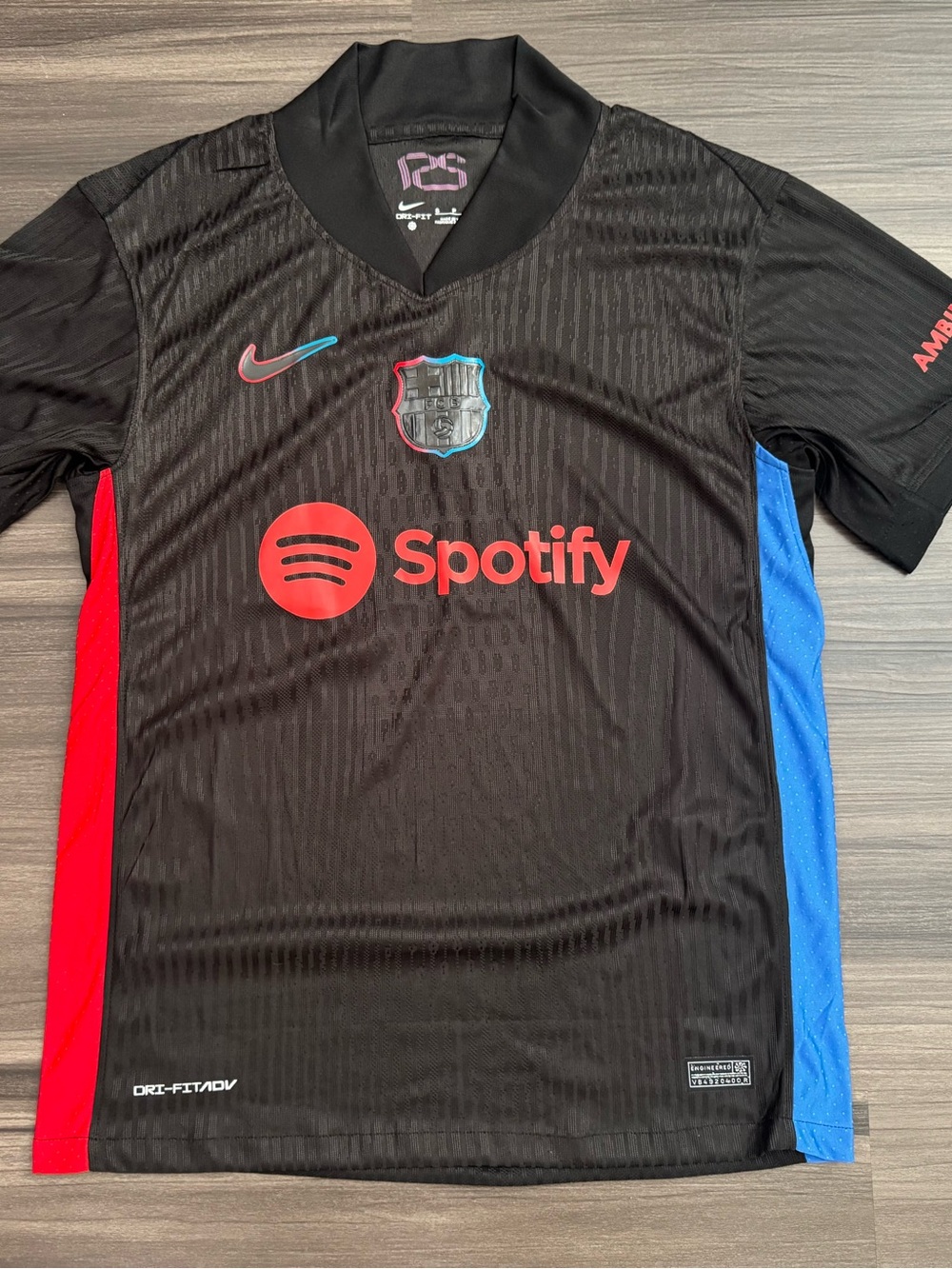 Nike FC Barcelona 24/25 Soccer Football Futbol Dri-Fit Black Jersey Men’s Small